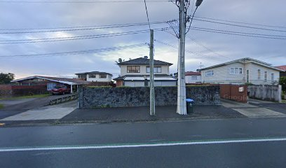 Stone wall kerbside drop-off area at Manny's Recycling, 53A Donovan Street, Blockhouse Bay